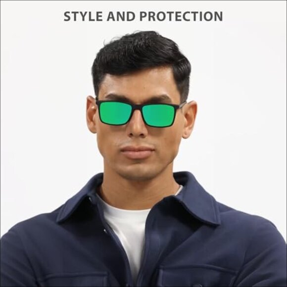 Magnetic Clip-On Sunglasses Polarized UV Protection Retro Square Frame